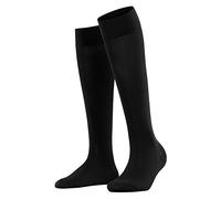 FALKE Damen Kniestrümpfe Cotton Touch W KH Baumwolle lang einfarbig 1 Paar, Schwarz (Black 3009), 35-38
