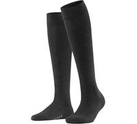 FALKE Damen Kniestrümpfe Family W Kh nachhaltige Baumwolle lang einfarbig 1 Paar, Grau Anthracite Melange 3089, 35-38