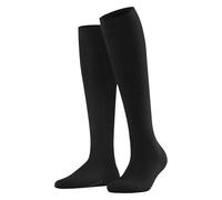 FALKE Damen Kniestrümpfe Family W Kh nachhaltige Baumwolle lang einfarbig 1 Paar, Schwarz Black 3009, 35-38