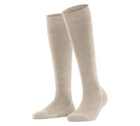 FALKE Damen Kniestrümpfe Family W Kh nachhaltige Baumwolle lang einfarbig 1 Paar, Beige Linen Melange 4541, 39-42