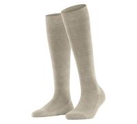 FALKE Damen Kniestrümpfe Family W Kh nachhaltige Baumwolle lang einfarbig 1 Paar, Beige Linen Melange 4541, 39-42