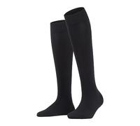 FALKE Damen Kniestrümpfe Fine Softness Fein 50 DEN lang einfarbig 1 Paar, Schwarz (Black 3000), 35-38