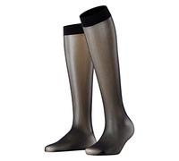 FALKE Damen Kniestrümpfe Net W Kh transparent gemustert 1 Paar, Schwarz Black 3009, 39-42
