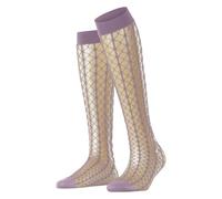 FALKE Damen Kniestrümpfe Paradise Net W Kh transparent gemustert 1 Paar, Rosa Shell Pink 8045, 39-42