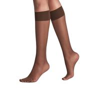 FALKE Damen Kniestrümpfe Pure Matt 20 DEN W Kh transparent einfarbig 1 Paar, Braun Brenda 5179, 39-42