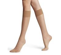 FALKE Damen Kniestrümpfe Pure Matt 20 DEN W KH Transparent einfarbig 1 Paar, Beige (Powder 4169), 35-38
