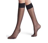 FALKE Damen Kniestrümpfe Pure Matt 20 DEN W Kh transparent einfarbig 1 Paar, Schwarz Black 3009, 35-38