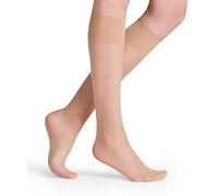 Falke Seidenglatt 15 DEN Damen Kniestrümpfe 35-38 Crystal (4409) Beige 35-38