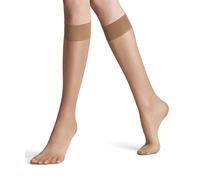 FALKE Damen Kniestrümpfe Seidenglatt 15 DEN W Kh transparent einfarbig 1 Paar, Hautfarben Sun 4299, 35-38