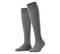 FALKE Damen Kniestrümpfe Sensitive Berlin W Kh Wolle Baumwolle mit Komfortbund 1 Paar, Grau Light Grey Melange 3830, 39-42