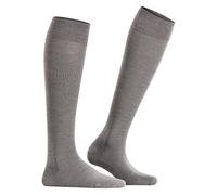 FALKE Damen Kniestrümpfe Sensitive Berlin, Wolle, 1 Paar, Grau (Light Grey Melange 3830), 39-42
