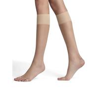 FALKE Damen Kniestrümpfe Shelina Toeless 12 DEN W Kh ultra-transparent einfarbig 1 Paar, Hautfarben Crystal 4409, 35-38