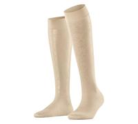 Falke Kniestrümpfe Soft Spell 15 DEN Damen transparent gemustert Champagne 39-42