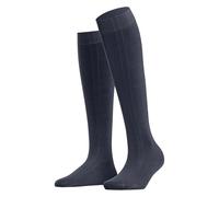 FALKE Damen Kniestrümpfe Solid Lounge 50 DEN W Kh halb-blickdicht einfarbig 1 Paar, Blau Blue Ink 6491, 35-38
