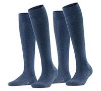 FALKE Damen Kniestrümpfe Family, Baumwolle, 1 Paar, Blau (Navy Blue 6499), 35-38 (UK 2.5-5 Ι US 5-7.5)
