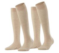 FALKE Damen Kniestrumpf Family 3er Pack, Größe:35-38;Farbe:Sand Melange (4659)