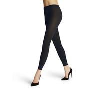 FALKE Damen Leggings Cotton Touch W Le Baumwolle einfarbig 1 Stück, Blau Space Blue 6116, S-M