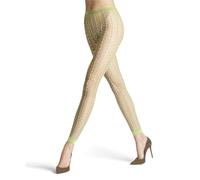 FALKE Damen Leggings Paradise Net W Le transparent Gemustert 1 Stück, Grün Lemon 7498, S-M