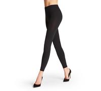 FALKE Damen Leggings Pure Matt 100 DEN W Le blickdicht einfarbig 1 Stück, Schwarz Black 3009, S-M