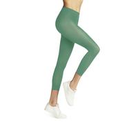 FALKE Damen Leggings Pure Matt 50 DEN Capri W Le halb-Blickdicht einfarbig 1 Stück, Türkis Ocean Green 7506, M-L