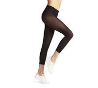 FALKE Damen Leggings Pure Matt Capri 50 DEN W LE Halb-Blickdicht einfarbig 1 Stück, Schwarz (Black 3009), S