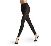 FALKE Damen Leggings Softmerino W Le Wolle Baumwolle einfarbig 1 Stück, Schwarz Black 3000, 40-42