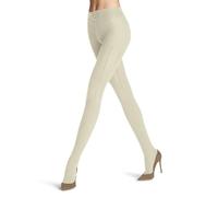 FALKE Damen Needlepoint W TI Baumwolle Wolle einfarbig 1 Stück Strumpfhose, Weiß (Off-White 2010), 40-42