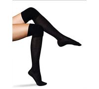 FALKE Damen Overknee-Socken No. 3 W Ok Wolle Seide lang einfarbig 1 Paar, Grau Anthracite Melange 3089, 41-42