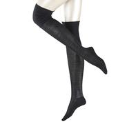 FALKE Damen Overknee-Socken No. 3 W Ok Wolle Seide lang einfarbig 1 Paar, Schwarz Black 3009, 41-42