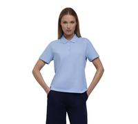 FALKE Damen Polohemd Basic Boxy Pique Polo W Pl Baumwolle weich hautfreundlich bequem sehr leicht 1 Stück, Blau Sky Blue 6807, XS