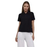FALKE Damen Polohemd Basic Boxy Pique Polo W Pl Baumwolle weich hautfreundlich bequem sehr leicht 1 Stück, Schwarz Black 3000, M
