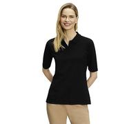 FALKE Damen Polohemd Basic Pique Polo W Pl Baumwolle weich hautfreundlich bequem sehr leicht 1 Stück, Schwarz Black 3000, L
