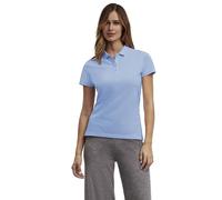 FALKE Damen Polohemd Basic Pique W Pl Baumwolle weich hautfreundlich bequem sehr leicht 1 Stück, Blau Sky Blue 6807, M