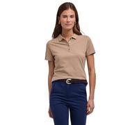 FALKE Damen Polohemd Basic Pique W Pl Baumwolle weich hautfreundlich bequem sehr leicht 1 Stück, Braun Sesame 4390, M