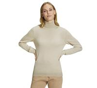 FALKE Damen Pullover Basic Roll Neck New Merino W PU Wolle weich hautfreundlich 1 Stück, Beige (Beige Melange 4043), L