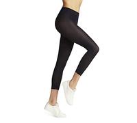 FALKE Damen Leggings Pure Matt 50 DEN Capri Halb-blickdicht Marine S-M