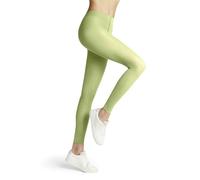 Falke Damen Leggings Pure Matt 50 DEN – halb-blickdicht, einfarbig – Grün Lemon 7498 S-M