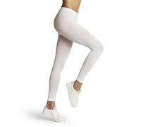 FALKE Damen Leggings Pure Matt 50 DEN W Le halb-Blickdicht einfarbig 1 Stück, Weiß White 2209, S