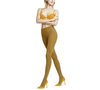 FALKE Damen Strumpfhose Pure Matt 50 DEN W TI halb-blickdicht einfarbig 1 Stück, Gelb (Marigold 1227), M
