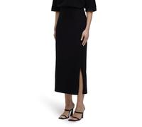 FALKE Damen Rock Basic Midi W Sk Baumwolle weich bequem elastischer Komfortbund 1 Stück, Schwarz Black 3000, XL