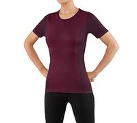 FALKE Damen Round Neck Shirt, Sangria, XS-S