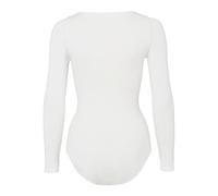 FALKE Damen Shapewear Ganzkörper-Body Fine Cotton Crew Neck W Bo Baumwolle Langarmbody 1 Stück, Weiß Ivory 2179, L 44-46