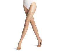 Falke Damen Stay-Ups Shelina 12 DEN W – ultra-transparent, einfarbig – Hautfarben Golden 4699, M