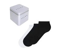 FALKE Damen Socken 3er Pack - Happy Box, Sneakersocken, Geschenkbox Schwarz/Weiß/Blau 39-42
