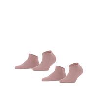 FALKE Damen Sneakersocken Happy Double Pack W Sn Baumwolle kurz einfarbig 2 Paar, Rosa Blossom 8645, 39-42