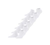 FALKE Damen Sneakersocken Happy Multipack W Sn Baumwolle kurz einfarbig 6 Paar, Weiß White 2000, 39-42