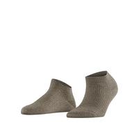 FALKE Damen Sneakersocken Shiny Rib W Sn Viskose kurz einfarbig 1 Paar, Grau Terra 5061, 39-42