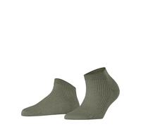 FALKE Damen Sneakersocken Shiny W Sn Viskose kurz einfarbig 1 Paar, Grün Leaf 7064, 35-38