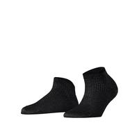 FALKE Damen Sneakersocken Shiny W Sn Viskose kurz einfarbig 1 Paar, Schwarz Black 3000, 39-42