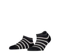FALKE Damen Sneakersocken Smart Stripe W Sn Baumwolle kurz gemustert 1 Paar, Schwarz Black 3000, 39-42
